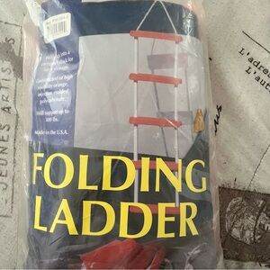 Orange Folding Ladder safety prepared